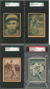 1931 W517 Strip Cards Hall of Famers Graded Collection (4 Different) Including Mel Ott